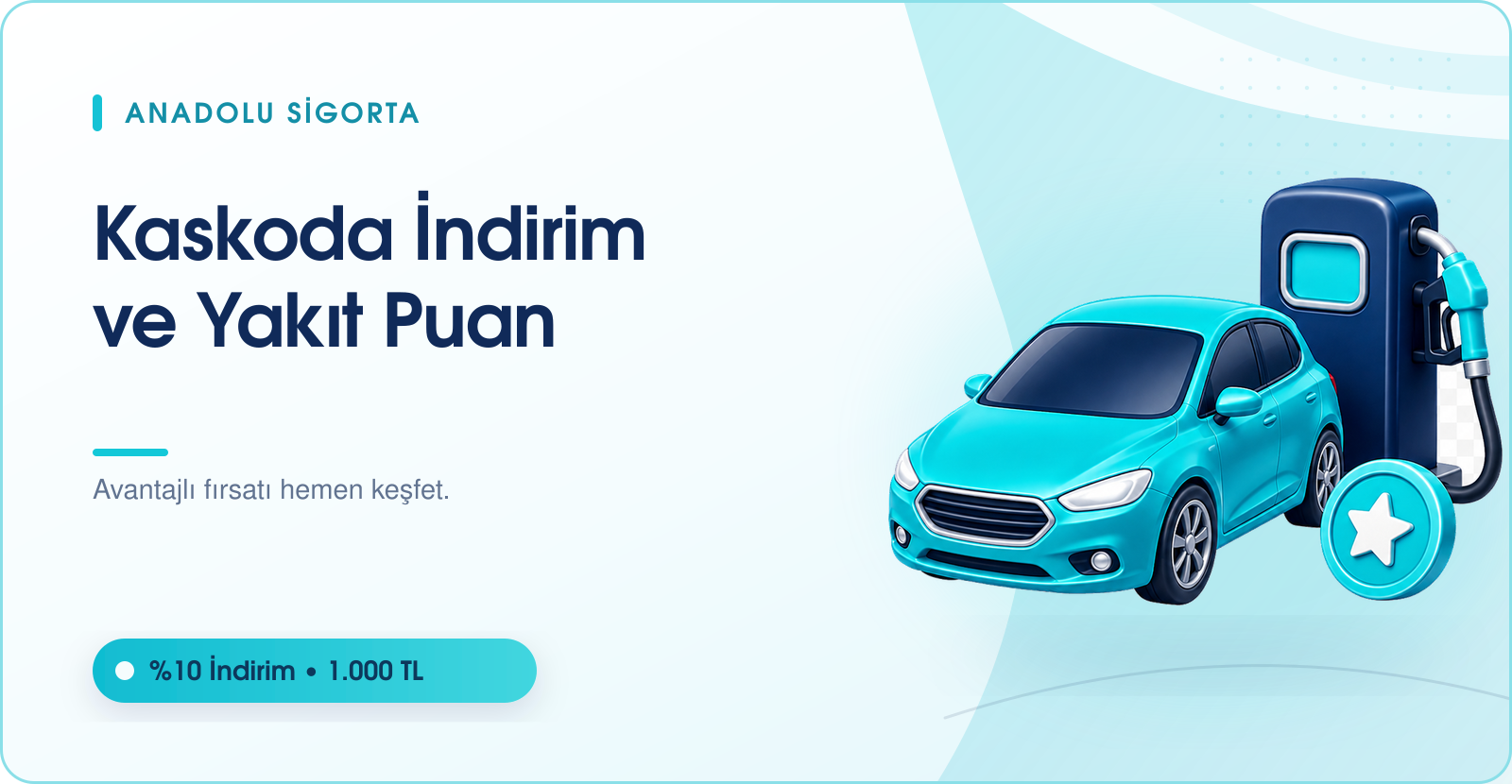 Anadolu Sigorta'dan Kasko Yaptırın, %10 İndirim ve 1.000 TL Opet Yakıt Puan Kazanın!